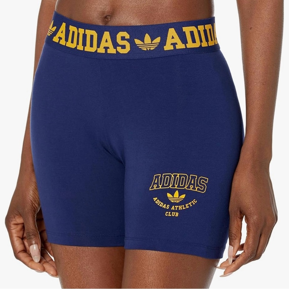 NWT Adidas Women's Logo Waistband Booty Shorts - Picture 3 of 12